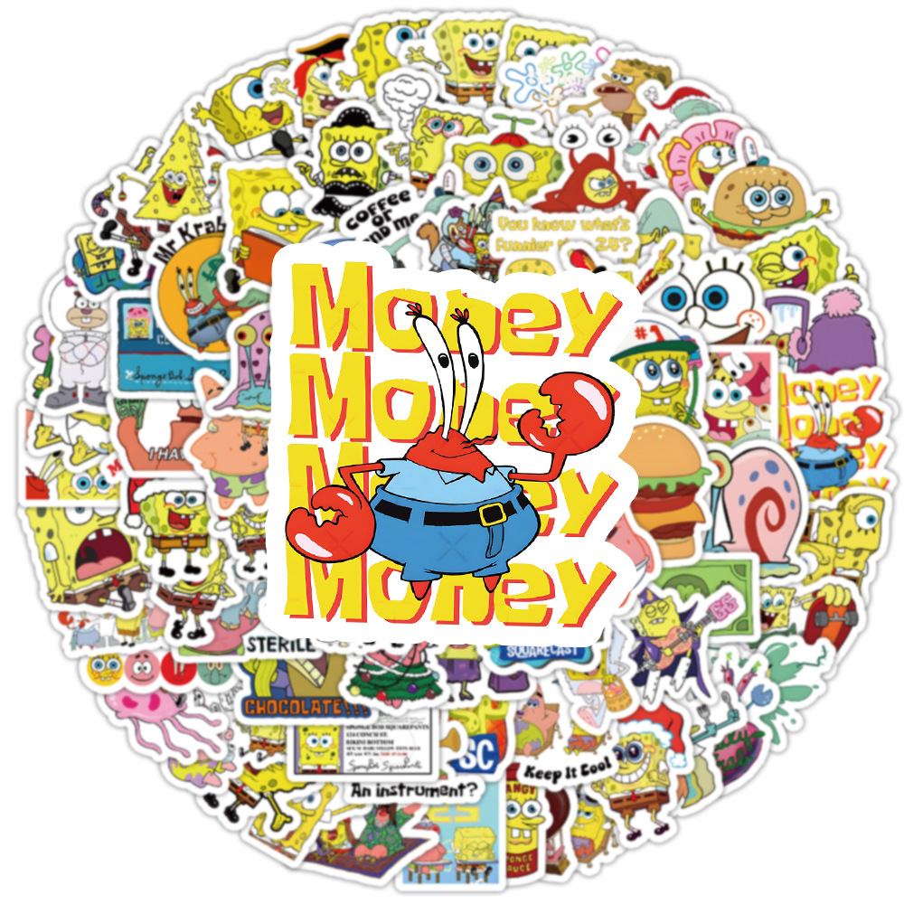 100pcs Kawaii SpongeBob Cartoo - огляд і ціна Memo Pad Sticky