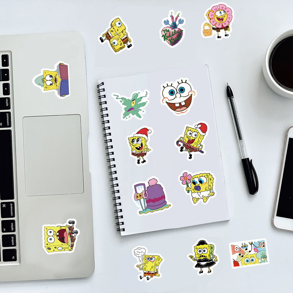 100pcs Kawaii SpongeBob Cartoo - огляд і ціна Memo Pad Sticky