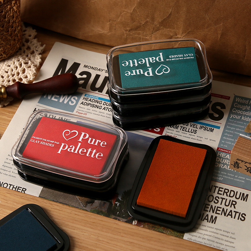 12 Colors Vintage Solid Color  - огляд і ціна Self Inking Stamp
