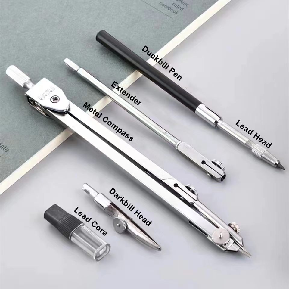 Stainless Steel Drafting Set D - огляд і ціна Compass Geometry Set