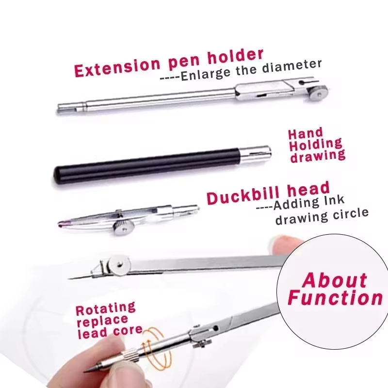 Stainless Steel Multifunctiona - огляд і ціна Compass Geometry Set